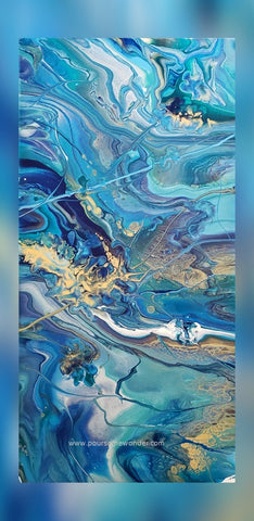 Turquoise, 18"x36" on 1.5" Gallery-Wrapped Canvas